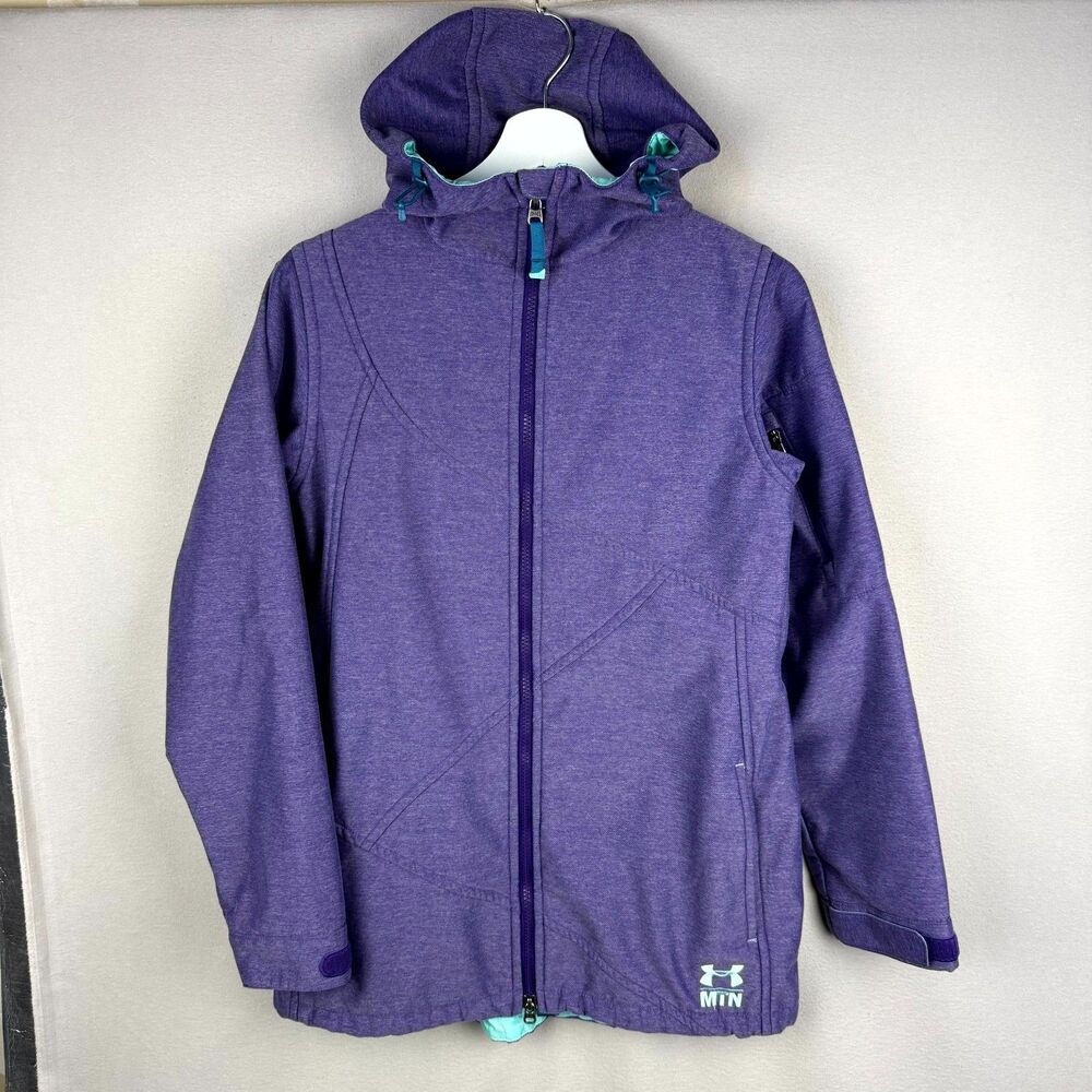 Under Armour MTN Ski Jacket Womens Small Mountain Purple Full Zip Hiking Outdoor